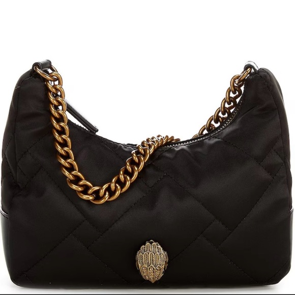Kurt Geiger Handbags - Kurt Geiger Black Quilted Shoulder Bag with Gold Chain and Raven 🐦‍⬛